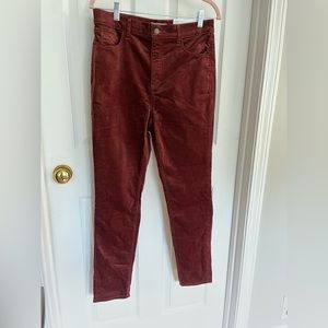 LOFT High Rise Skinny Corduroy Pants Size 30